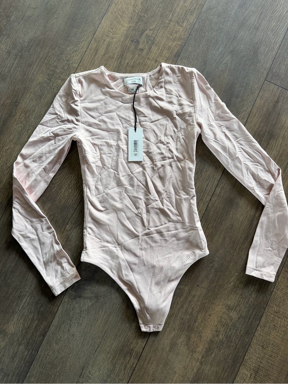 Contour Aritzia Light Pink Long Sleeve Bodysuit 2XS
